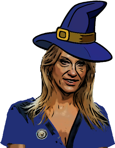 Trump Times Entry 77 The Wicked Witch Of The West Wing - Illustration (398x490), Png Download