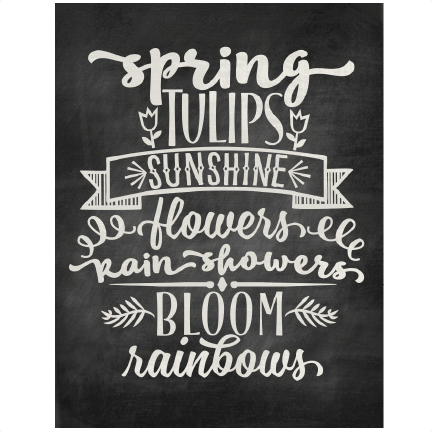 Https - //www - Misskatecuttables - Com/uploads/shopping - Spring Chalkboard (432x432), Png Download