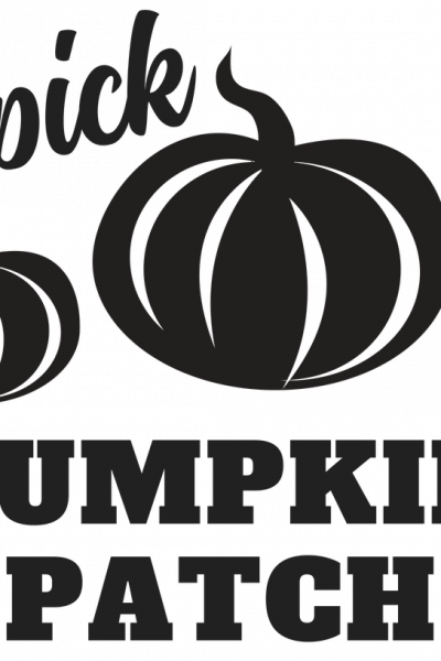 Fall Chalkboard Art With A Free Pumpkin Patch Stencil - Poster (400x600), Png Download