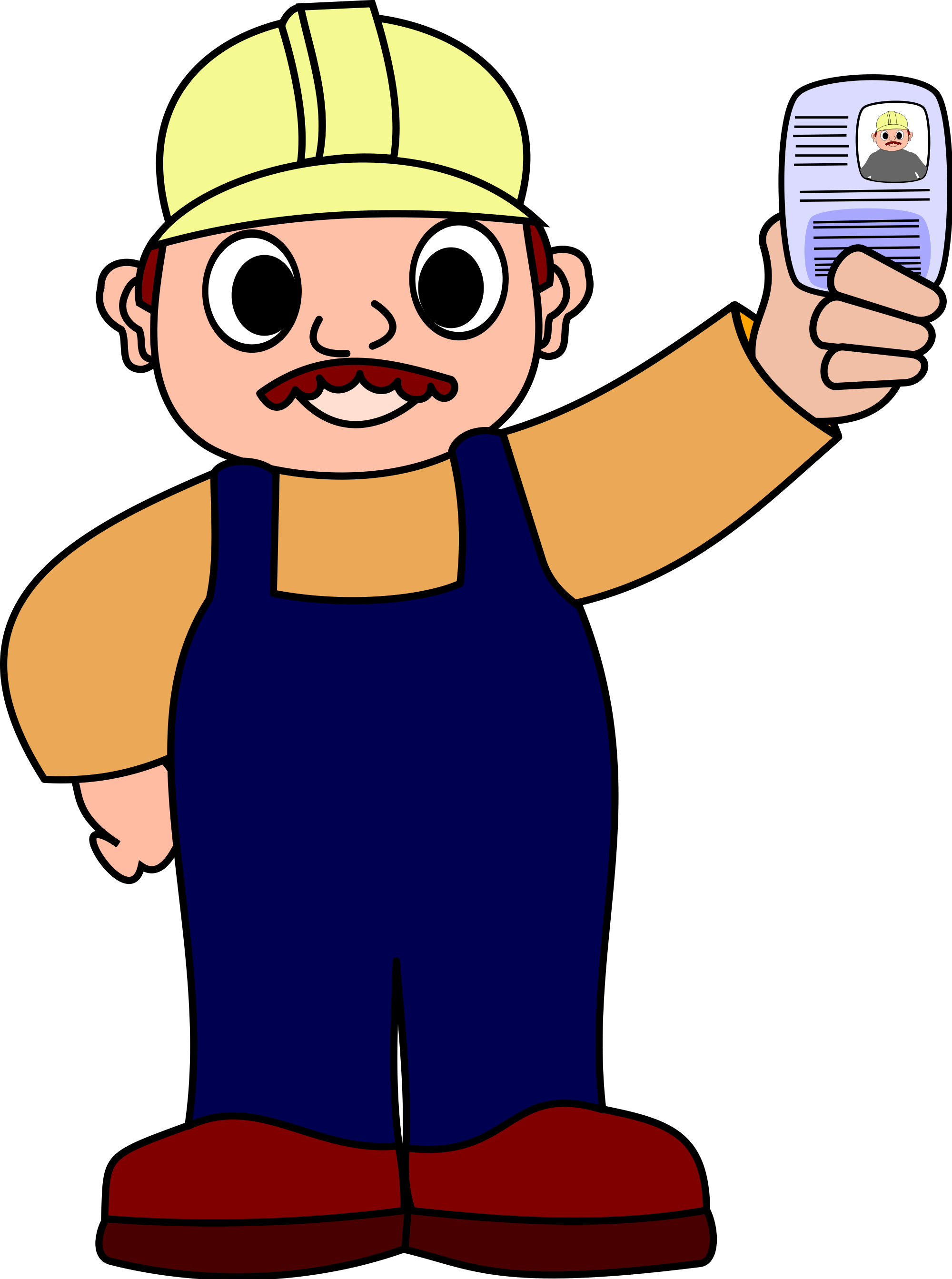 Open - Worker Icon (2000x2687), Png Download