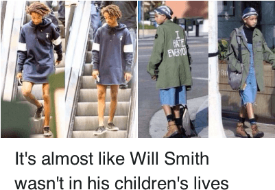 Children, Clothes, And Jaden Smith - Will Smith And Jaden Smith Funny (400x300), Png Download