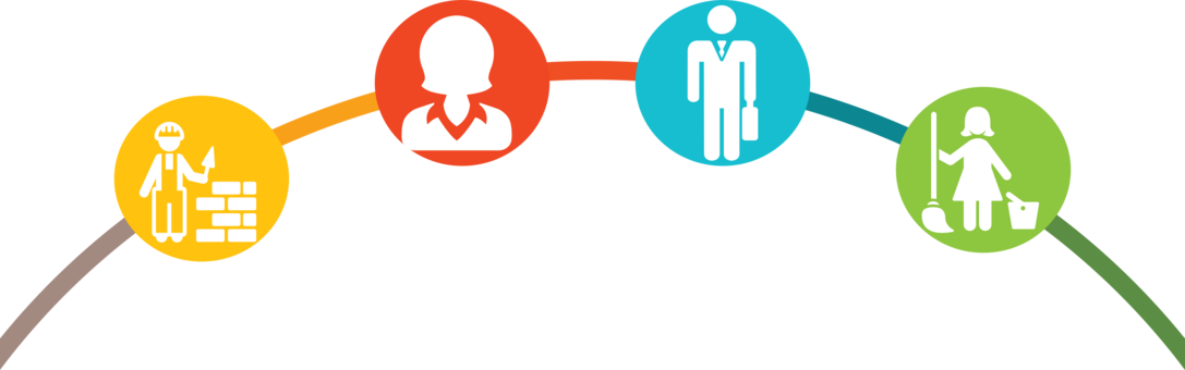 Laborer Computer Icons Construction Worker Service - Clip Art Workers (1087x340), Png Download