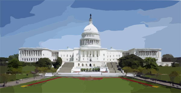 U.s. Capitol (600x311), Png Download