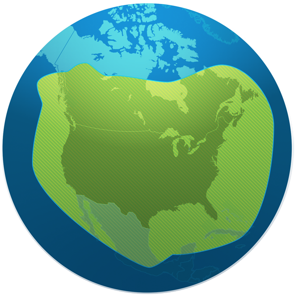Siriusxm Marine Service Is Available In The Continental - View Over Greenland And The Arctic Ocean. Poster Print (604x604), Png Download