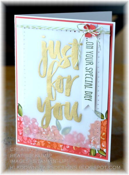 Just For You By Heather Klump, Sharing Another Sale - Stampin' Up Inc. (443x600), Png Download