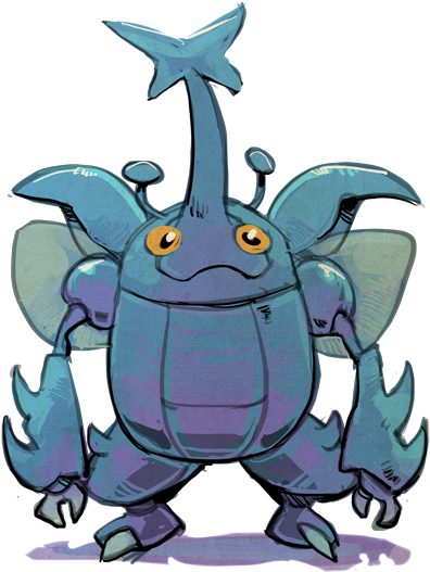 They Did A Heracross Give Away On Smogon's Facebook - Cartoon (400x600), Png Download
