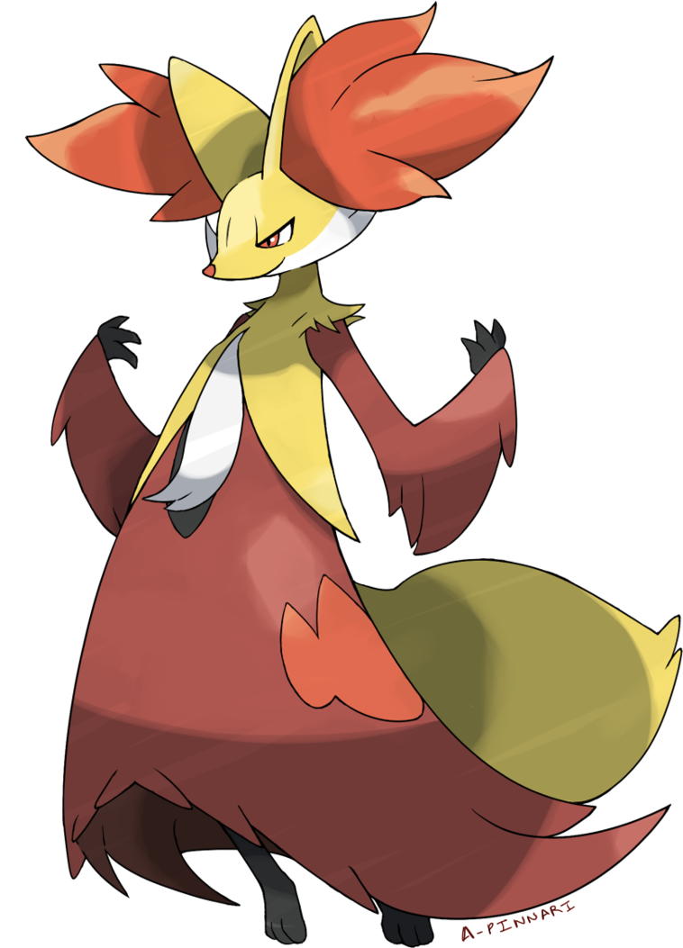 Delphox - La Mega Evolucion De Fennekin (758x1053), Png Download