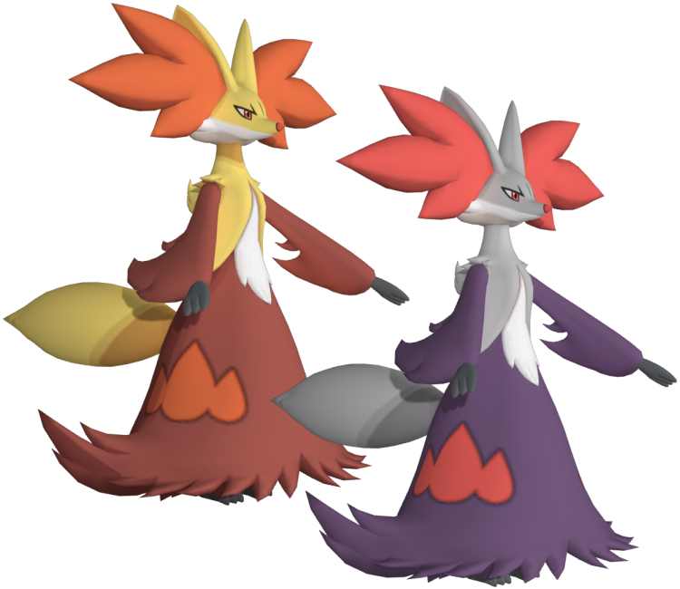 Download Zip Archive - Delphox 3d Model (750x650), Png Download