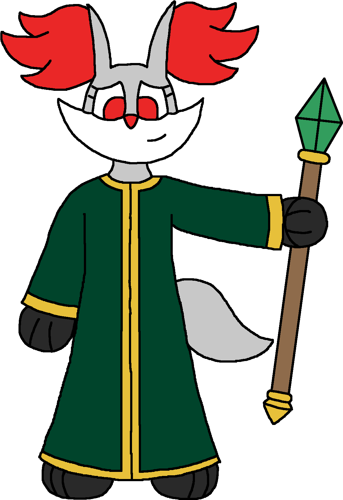 Jade The Delphox Sage - Delphox (1233x1720), Png Download