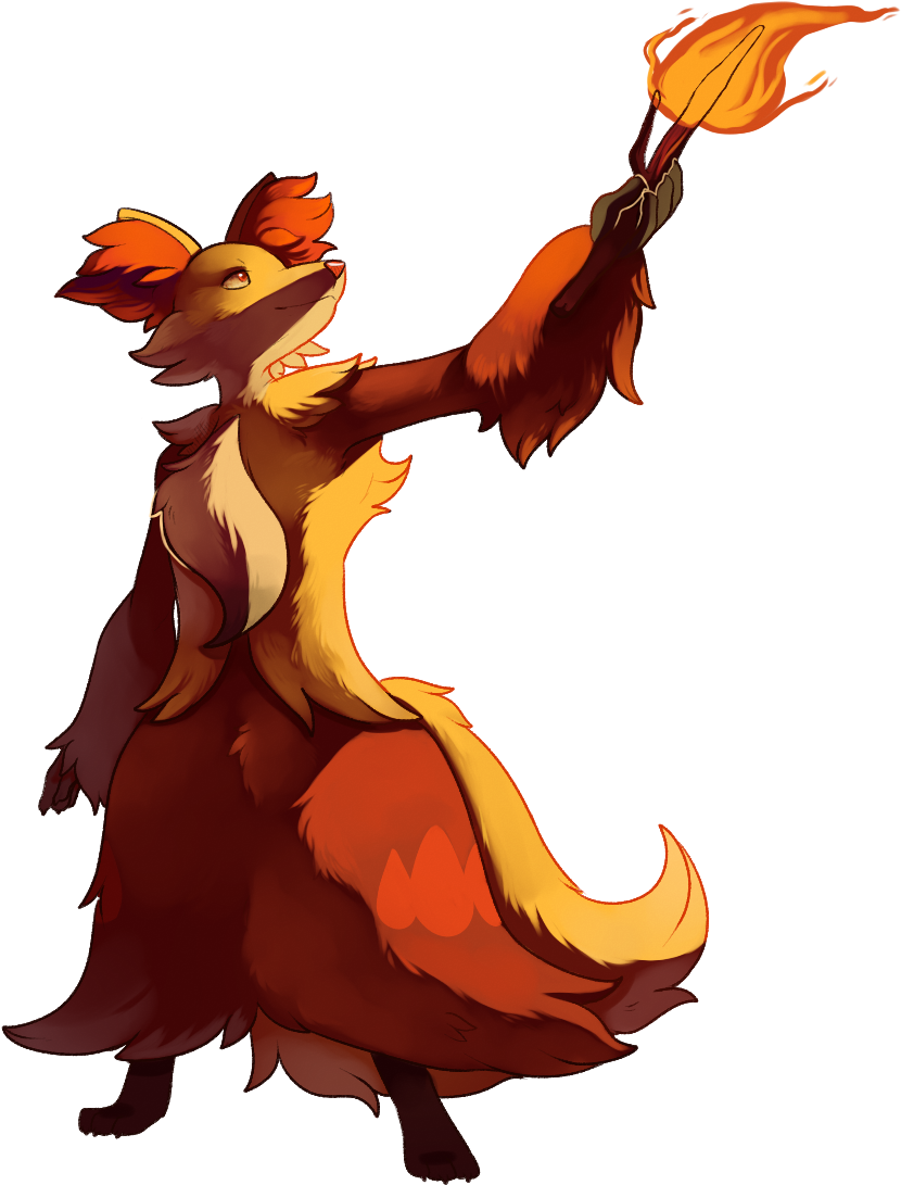 Delphox (1078x1240), Png Download