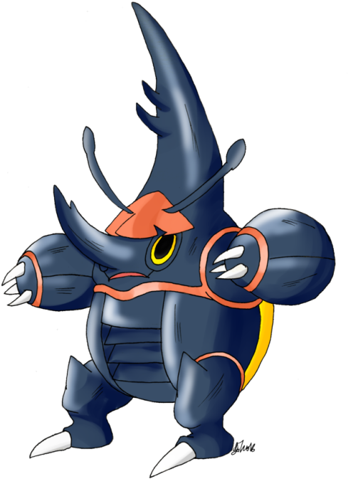 Free Heracross Mega Evolution - Cartoon (500x694), Png Download