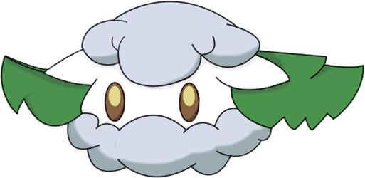 Planta - Green And White Cloud Pokemon (513x250), Png Download