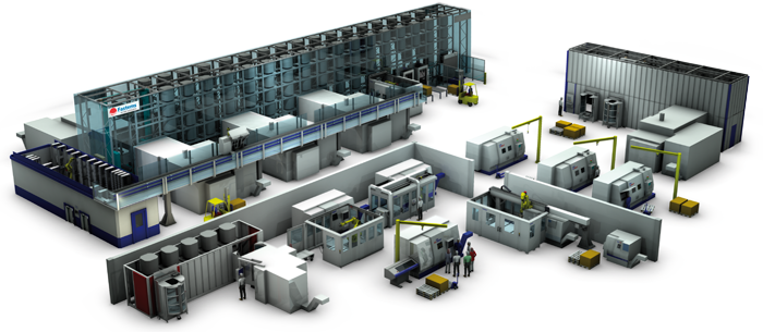 Factory Machine Transparent Png - Fastems Automation (700x305), Png Download