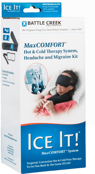 Battle Creek Heat Therapy Thermophore Headache & Migraine - Battle Creek Maxcomfort Headache And Migraine Kit, (600x600), Png Download