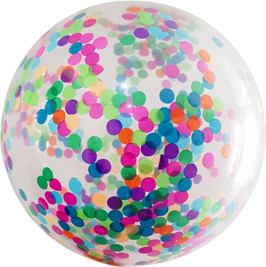 Globo Confeti No - Confetti (1000x1000), Png Download