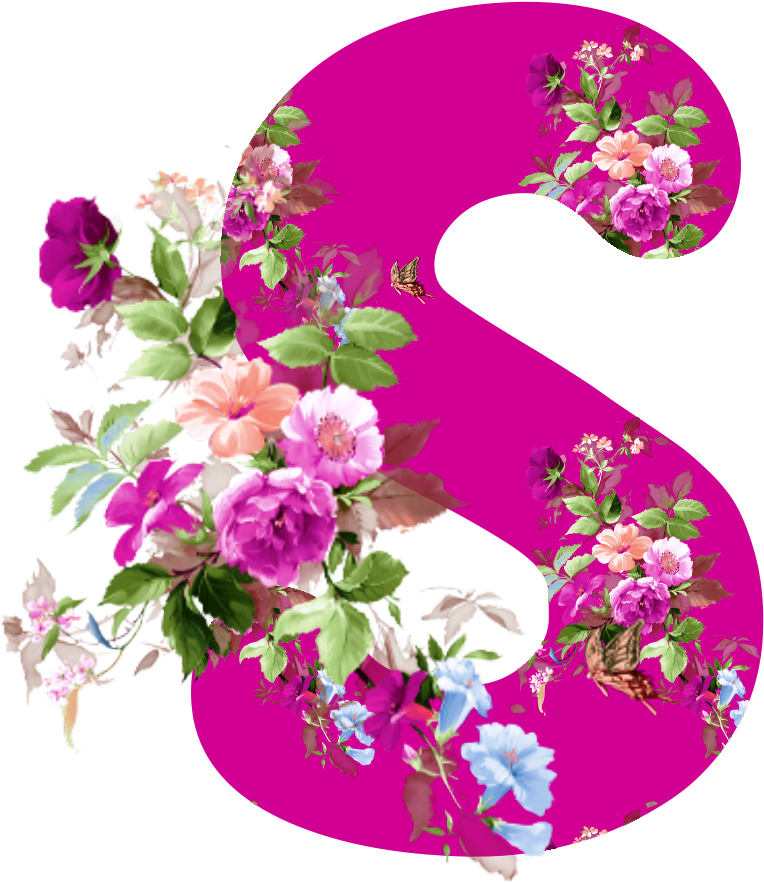 Alfabeto Pink Flores Png - Flower Design Flower Alphabet (920x999), Png Download