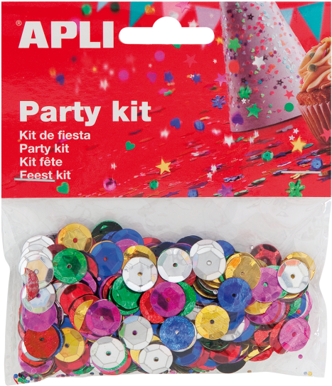 Party Kit Circulos Relieve Ø 11mm Lentejuela Confeti - Confeti Metalizado (600x600), Png Download