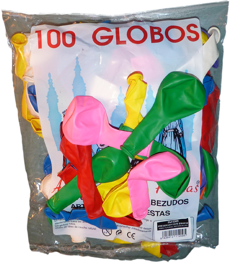 Globos Goma Colores - Tamaño Normal De Globos (926x1063), Png Download