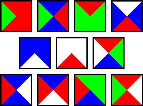 Wang 11 Tiles - Domino Bidimensional (500x380), Png Download