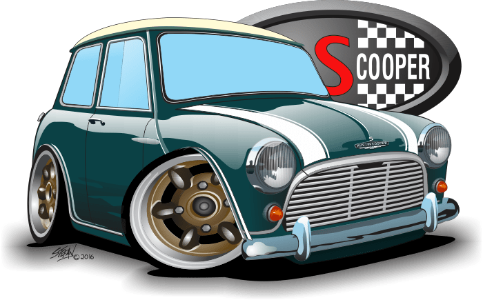 Cooper S - Cartoon Style Cars (700x435), Png Download