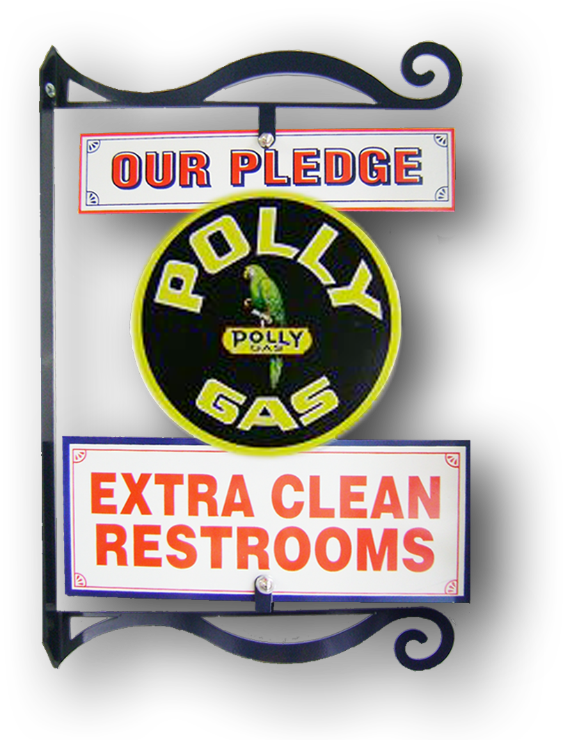 Restroom Sign Polly - Candymachines.com Tokheim 39 Polly Gas Pump Gumball (1921x1080), Png Download