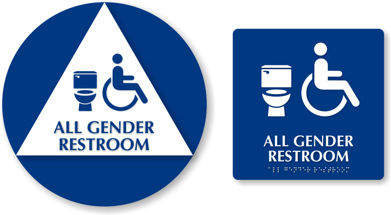 All Gender Restroom Signs - All Gender Restroom Symbol (800x800), Png Download