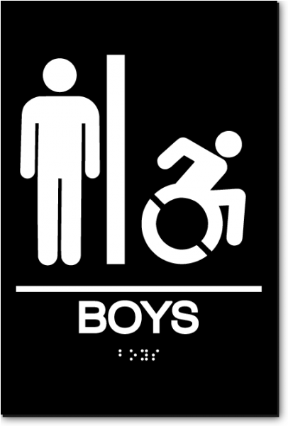 Boys Speedy Wheelchair Restroom Sign - Symbol Sign On Hospital (600x600), Png Download