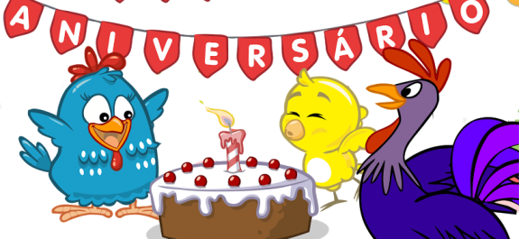 Galinha Pintadinha Pintinho Galo Carijó Bolo Aniversário - Topo Galinha Pintadinha (575x265), Png Download