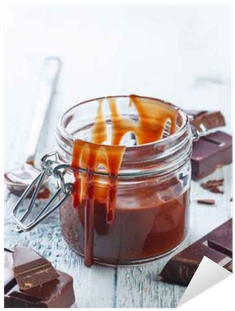 Vinilo Pixerstick Chocolate Derretido En Un Tarro De - Chocolate (400x400), Png Download
