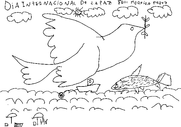 Dia Internacional De La Paz Para Colorear (600x470), Png Download