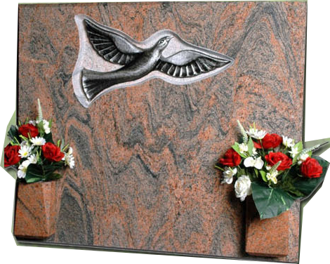 Lápida De La Paloma De La Libertad - Granite (470x376), Png Download