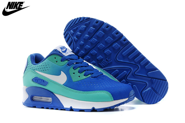 Superventas Zapatos Para Correr Nike Mujer Air Max - Womens Nike Air Max 90 Prm Em Running Shoes Royal Blue/green (600x600), Png Download