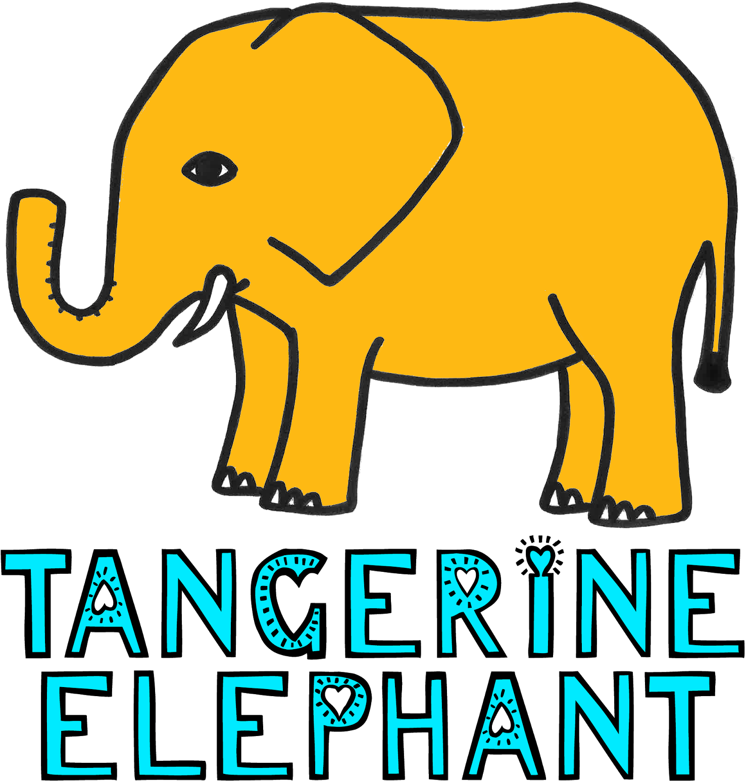 Cool, Cute Creations - Tangerine Elephant (1541x1600), Png Download