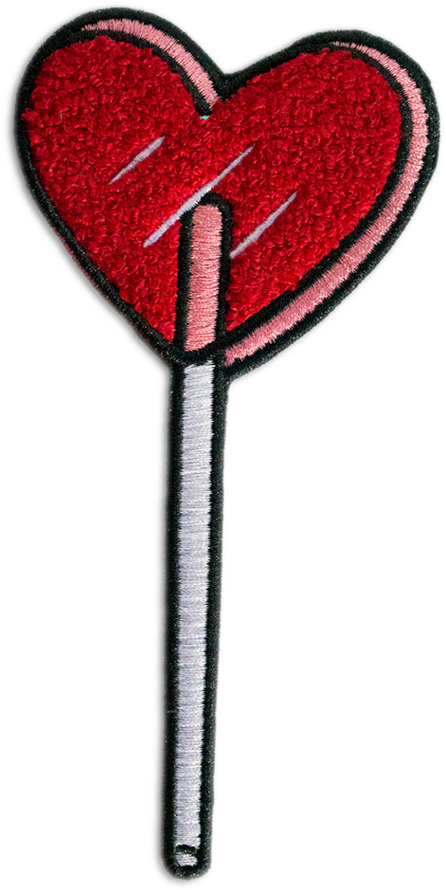 Heart Lollipop Patch (1024x1024), Png Download