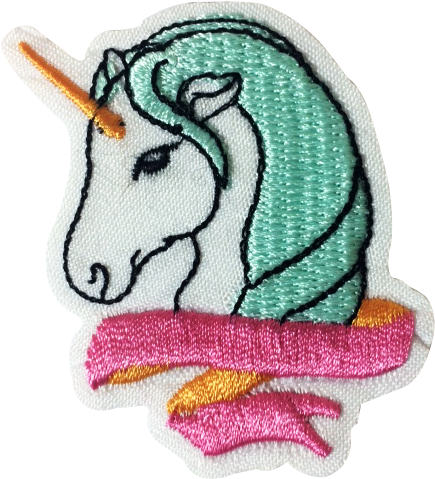 Adesivo De Unicornio Para Roupa (640x640), Png Download