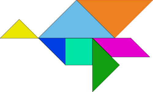 Cómo Armar Diferentes Formas Con Figuras Geométricas - Tangram Shapes (500x303), Png Download