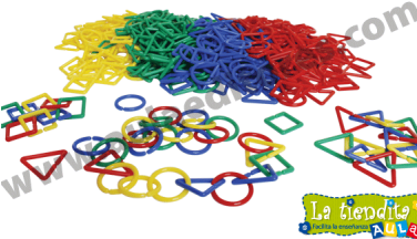 Bolsa De Cadenas Figuras Geometricas 500 Piezas Aprox - Geometry (375x400), Png Download