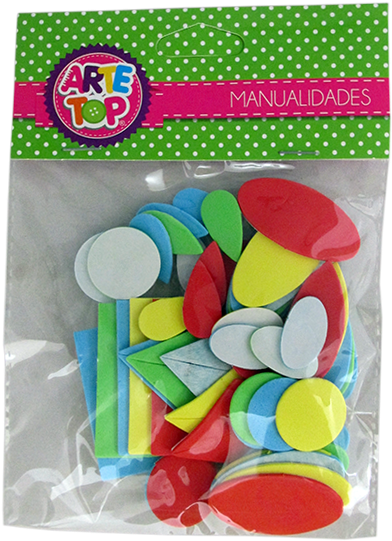 Set Figuras Geometricas Goma Eva Arte Top - Set Figuras Geometricas De Goma Eva (500x667), Png Download