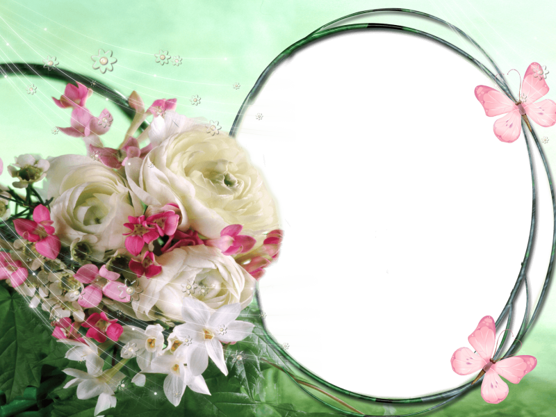 Moldura Com Flores - Picture Frame (800x600), Png Download
