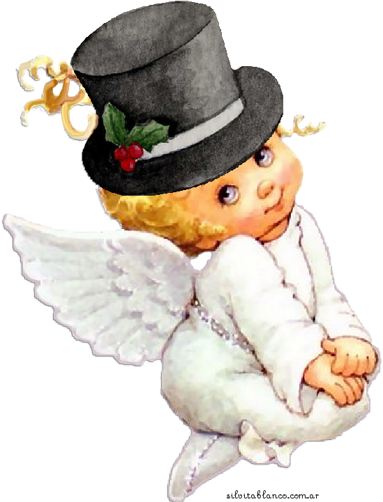Papeles - Angelitos Navideños (616x730), Png Download