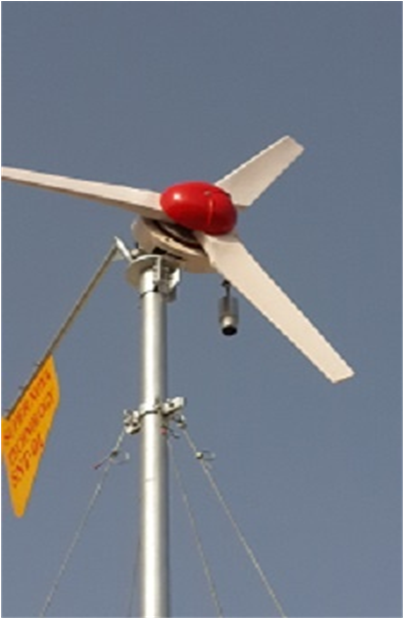 7 Kw Snt-1 Rooftop Wind Turbine Installed At Germi - Wind Turbine (902x617), Png Download