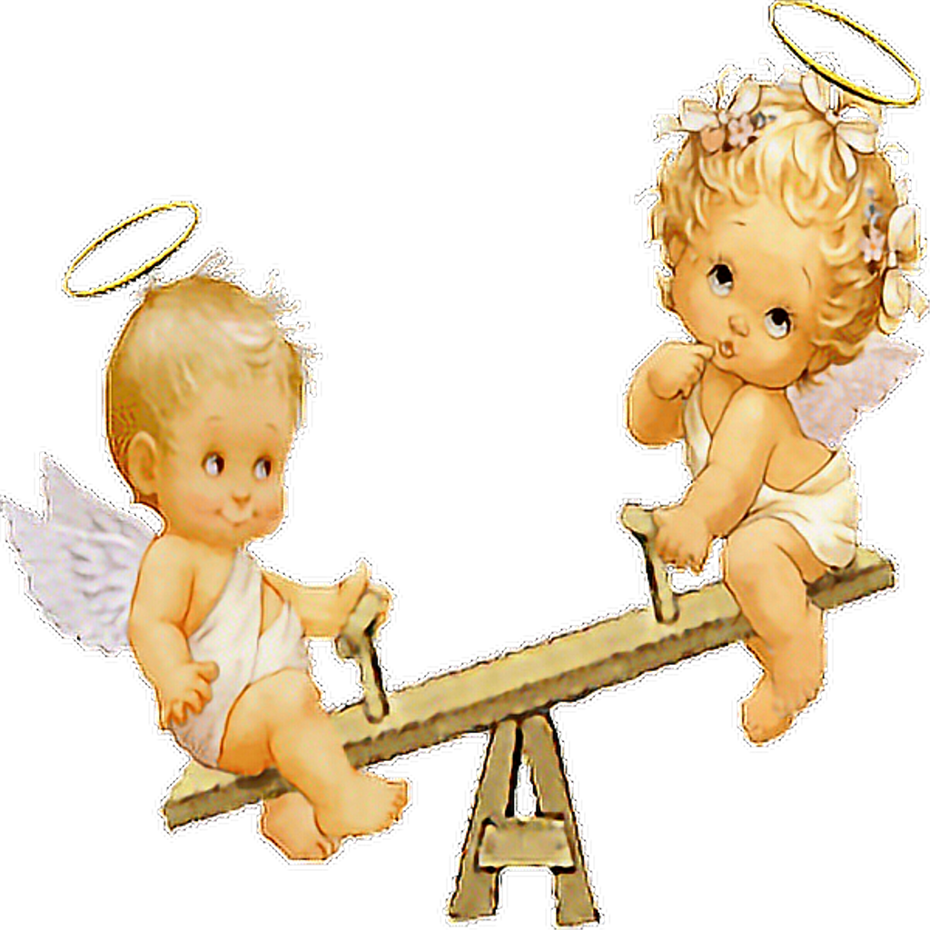Angelitos Sticker - Angel De La Guarda Oracion Para Niños (1024x1024), Png Download