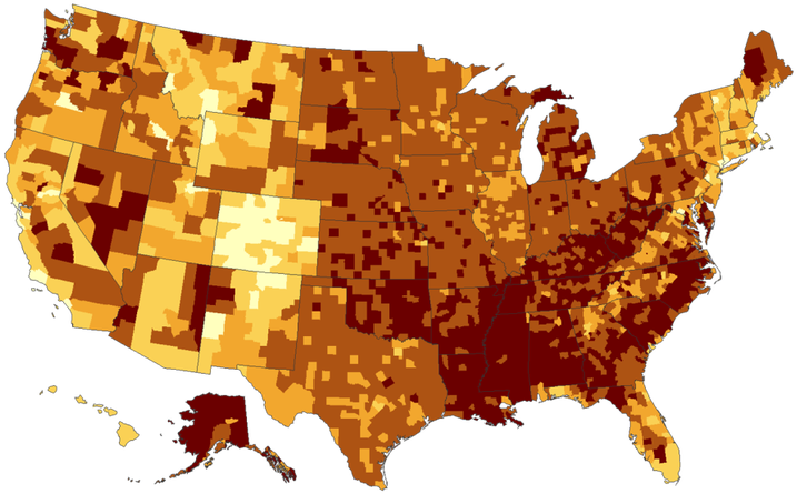 Latest Figures On Obesity Paint An Uglier Picture - Blue Map Of United States (800x449), Png Download
