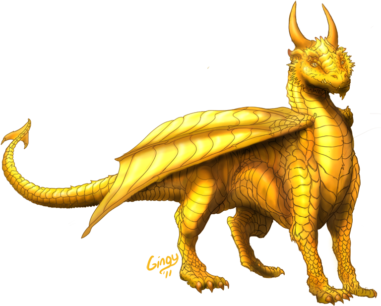 Ryuu The Golden Dragon - Golden Dragon (800x622), Png Download