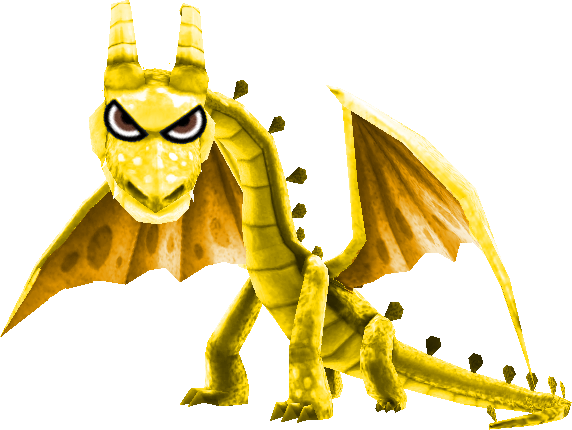Download Gold Dragon - Miitopia Dragon - Full Size PNG Image - PNGkit