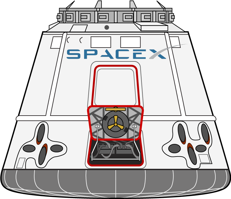Cargodragon Capsuleonly Space 300dpi - Space Capsule Clipart (768x689), Png Download