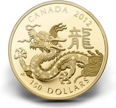 Flash - Royal Canadian Mint Dragon Coin (388x371), Png Download