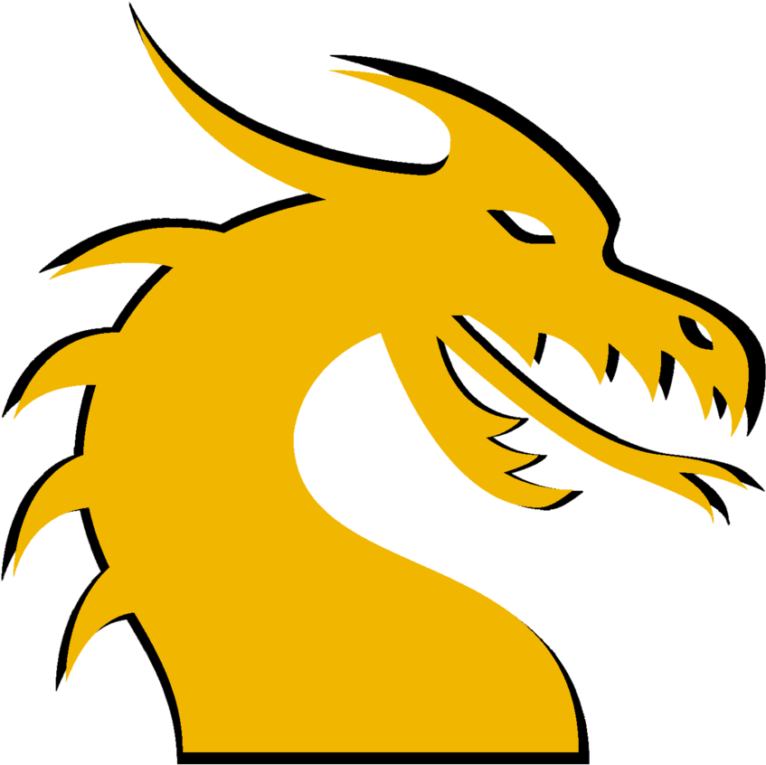 Gold Dragons - Cartoon (1000x1000), Png Download