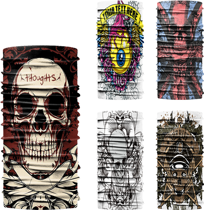Printed Multi Bandana - Skull (800x800), Png Download