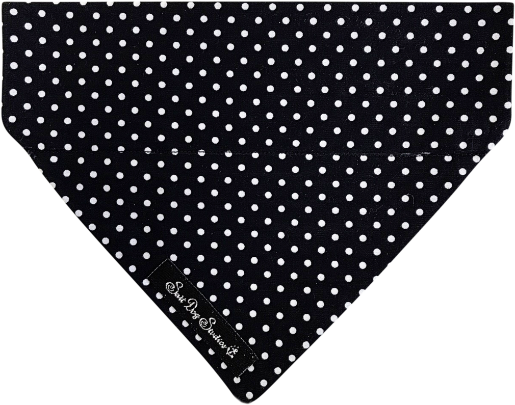 Black Polka Dot Dolly Dog Bandana (1280x928), Png Download